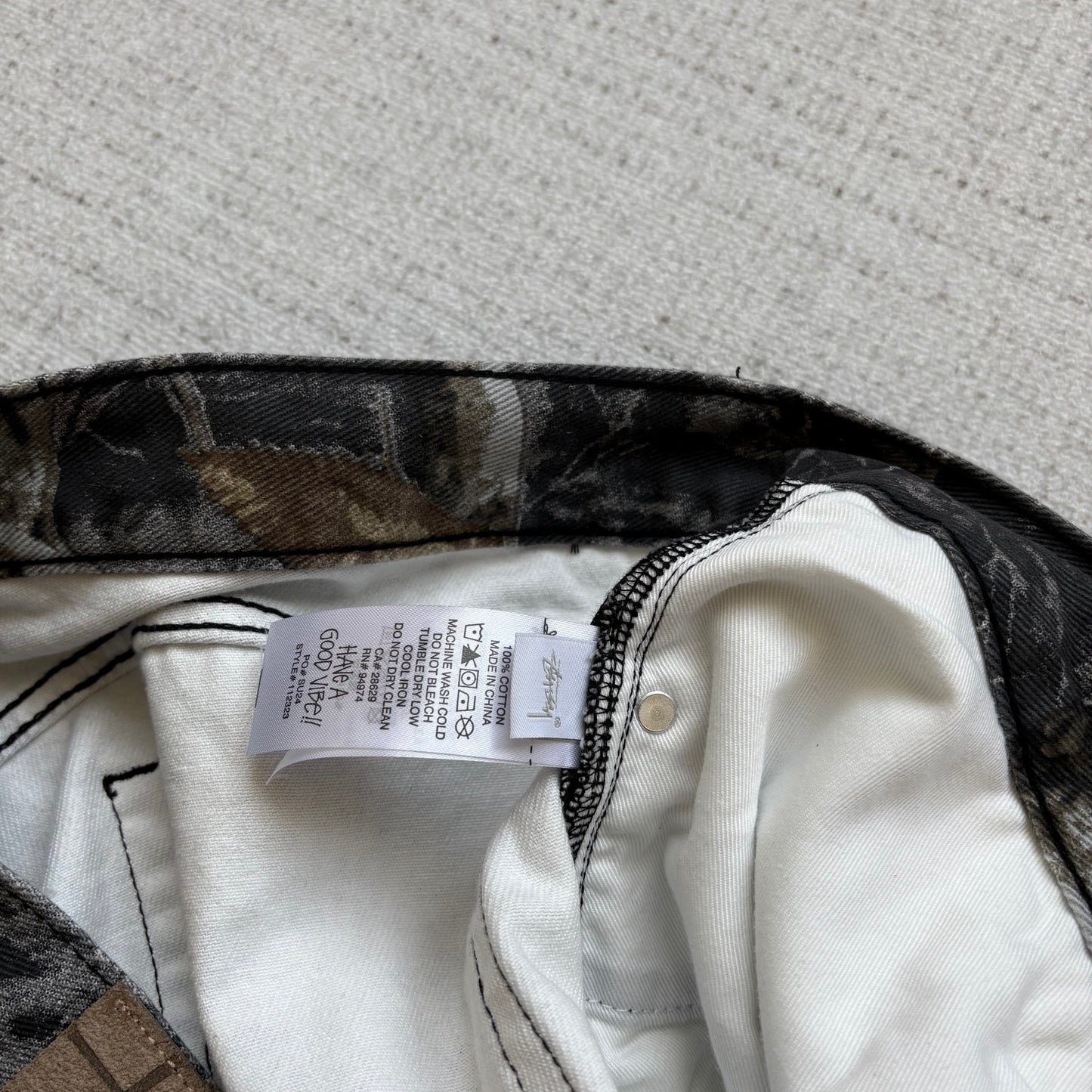 Stussy Denim Shorts Unisex Camouflage