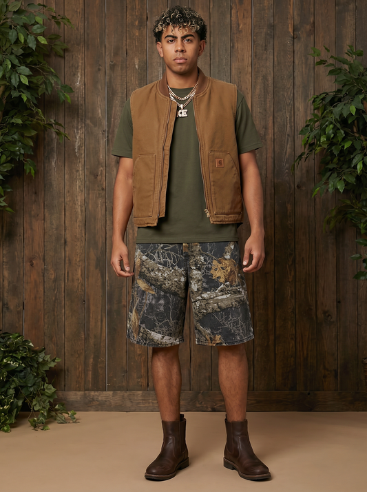 Stussy Denim Shorts Unisex Camouflage