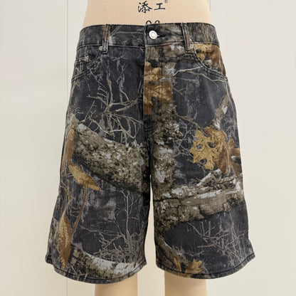 Stussy Denim Shorts Unisex Camouflage